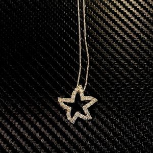 Sterling silver and rhinestone star necklace